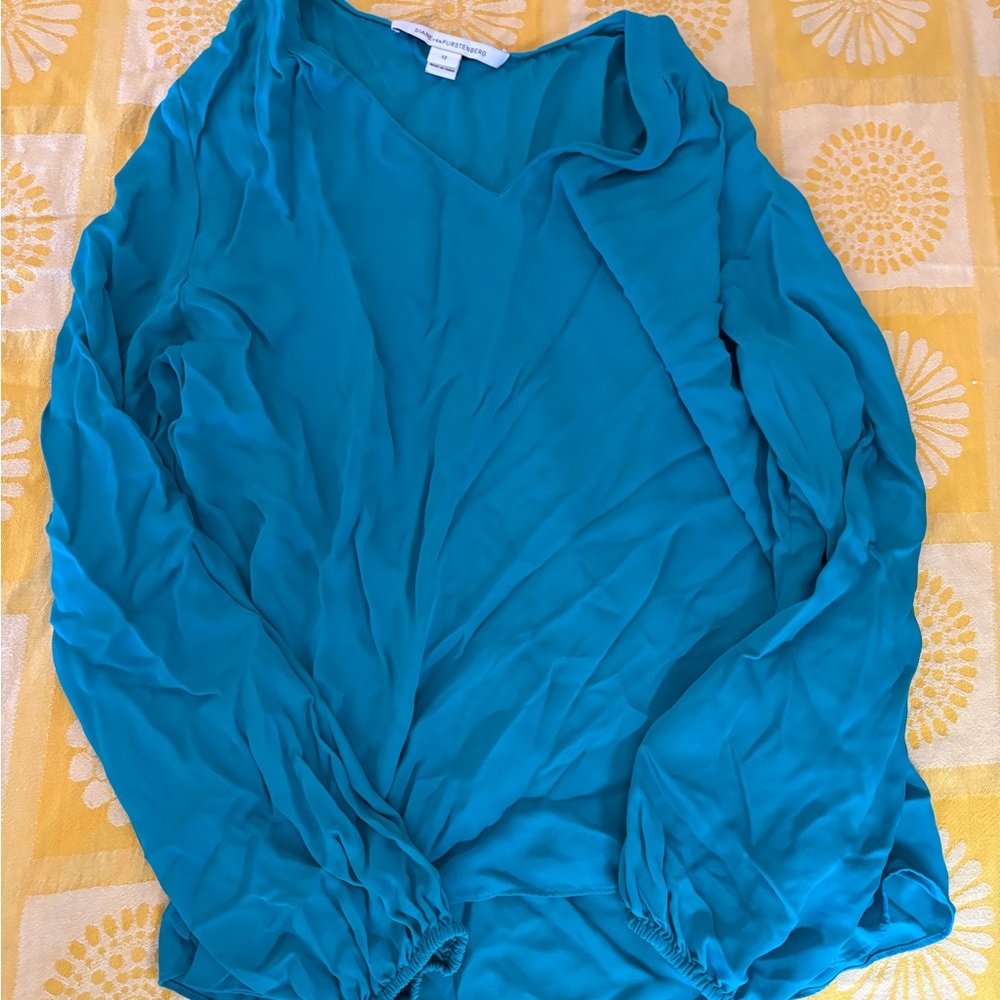 Diane Von Furstenberg Vibrant Blue Blouse